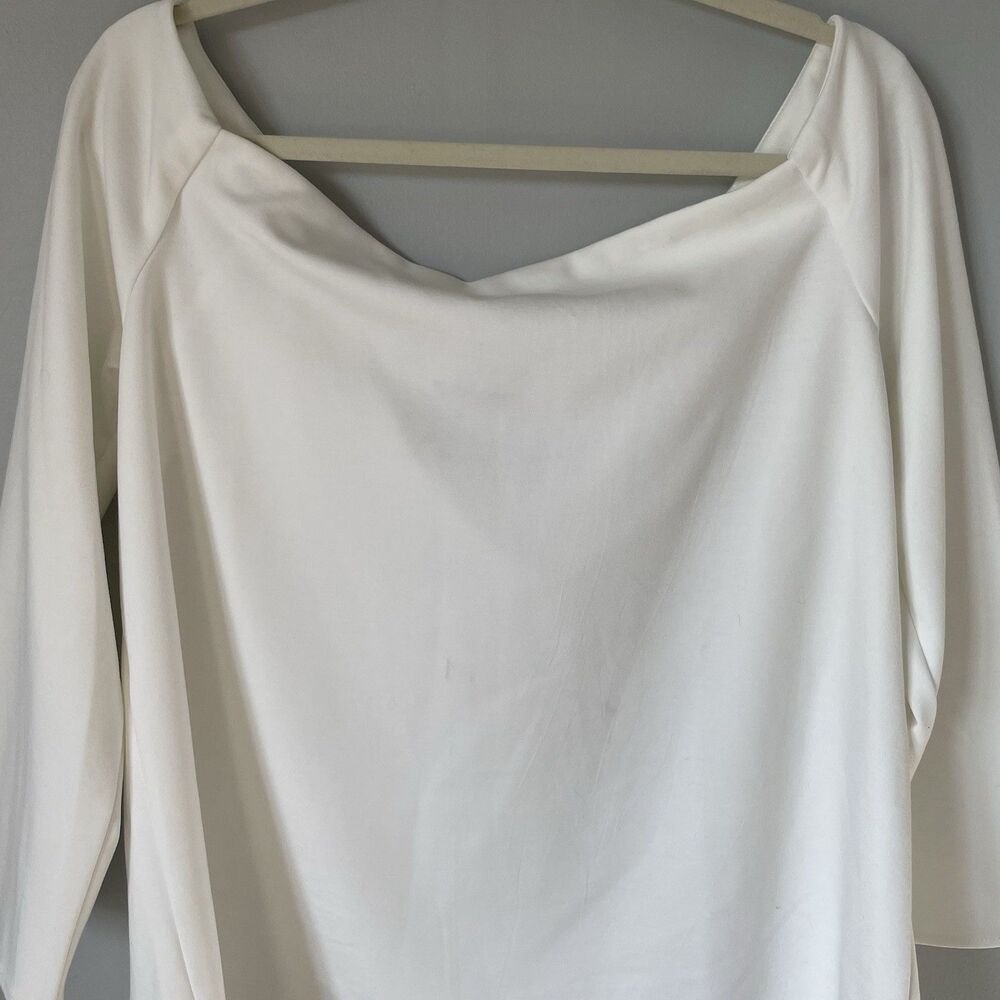 Tuckernuck White Miranda Off The Shoulder Blouse Top 3/4 Sleeve Women's Size XL - Picture 3 of 12